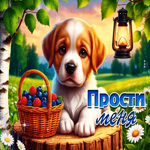Красочная летняя гиф-открытка Прости меня