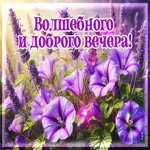Ласковая, бодрящая гиф-открытка Волшебного и доброго вечера