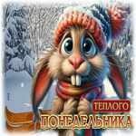 Магическая зимняя гиф-открытка Теплого понедельника