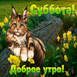 Милая открытка Суббота! Доброе утро!