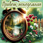Нежная гиф-открытка Привет, понедельник