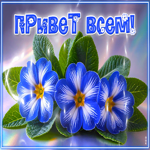 Очаровательная, лёгкая гиф-открытка Привет всем