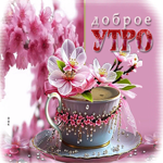 Очаровательная весенняя гиф-открытка Доброе утро