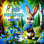 Пленительная летняя гиф-открытка Я тебя очень-очень люблю