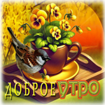 Роскошная весенняя гиф-открытка Доброе утро