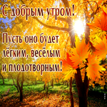 С добрым утром! Пусть оно будет легким, веселым и плодотворным