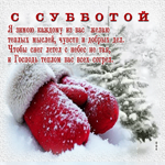 С субботой! Я зимой каждому из вас желаю теплых мыслей