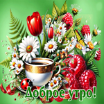 Солнечная весенняя открытка Доброе утро