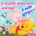 В дружбе тоже есть чувства. Я тебя дружу