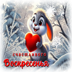 Завораживающая зимняя гиф-открытка Счастливого воскресенья