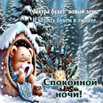 Завтра будет новый день и верить будем в лучшее. Спокойной ночи