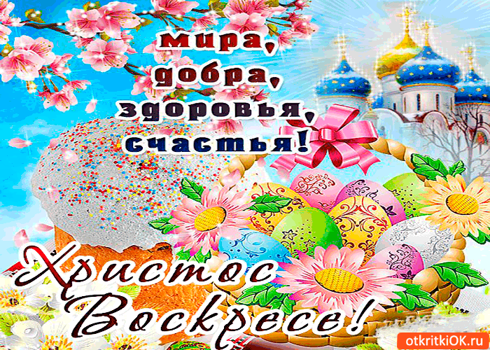 Картинка христос воскресе - счастья и здоровья