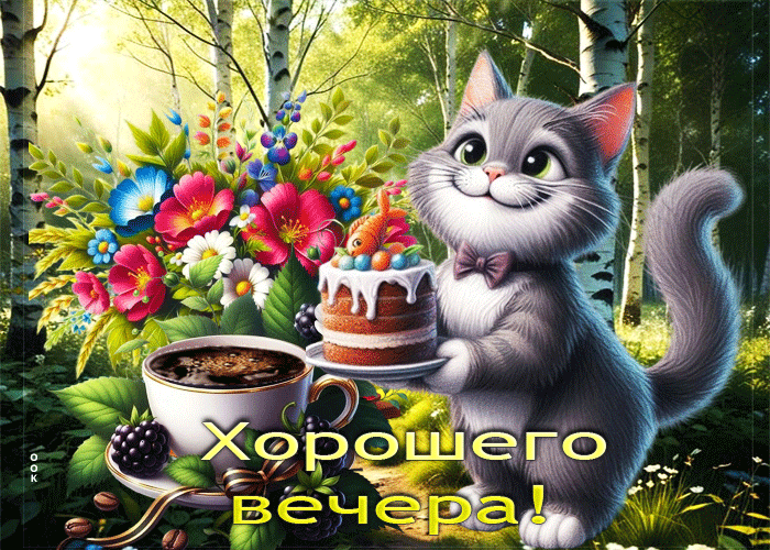 Postcard необычная летняя гиф-открытка хорошего вечера