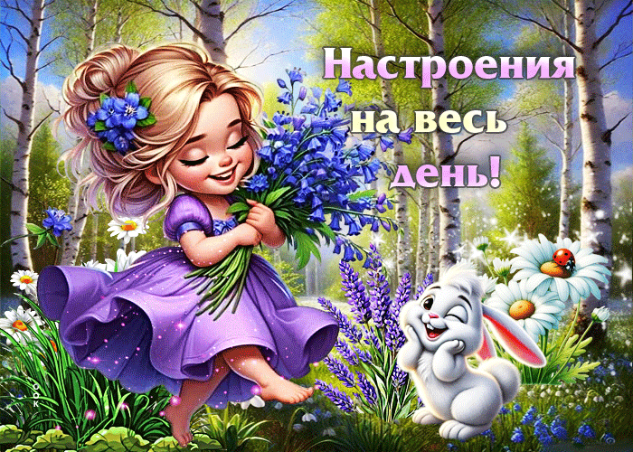 Picture нежная и мечтательная гиф-открытка настроения на весь день