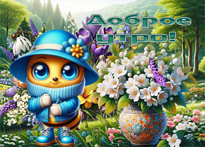 Picture очаровательная весенняя открытка доброе утро
