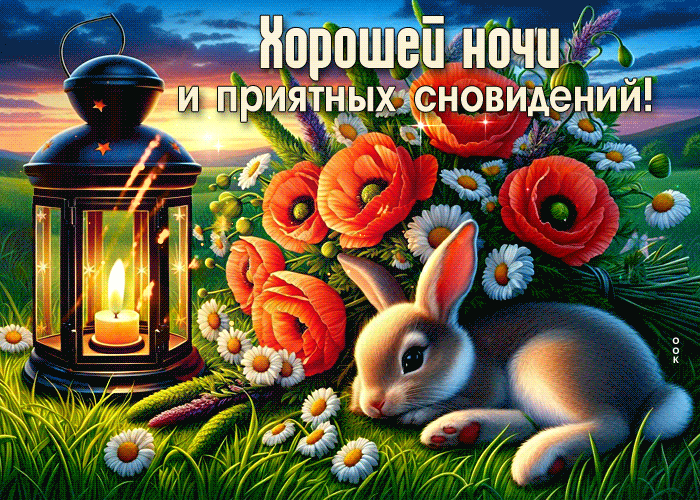 Postcard открытка хорошей ночи и приятных сновидений