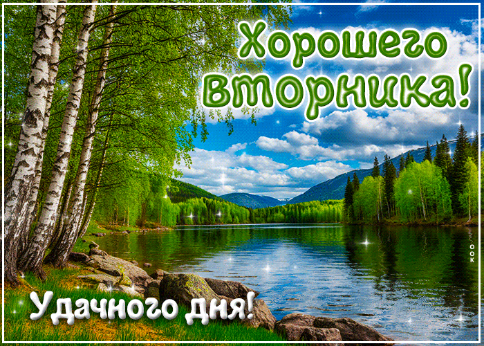 Postcard прекрасная открытка хорошего вторника! удачного дня