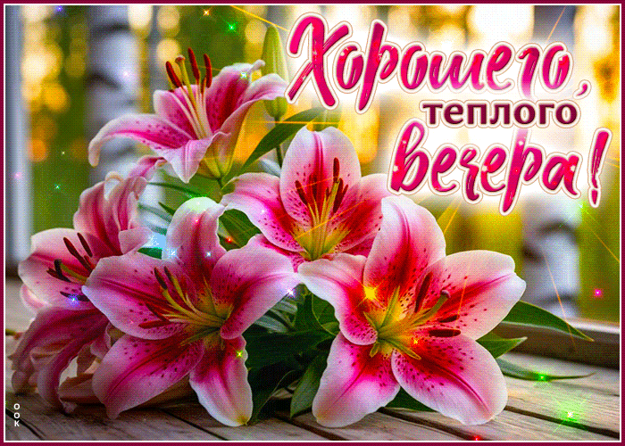 Picture прелестная и романтичная гиф-открытка хорошего теплого вечера
