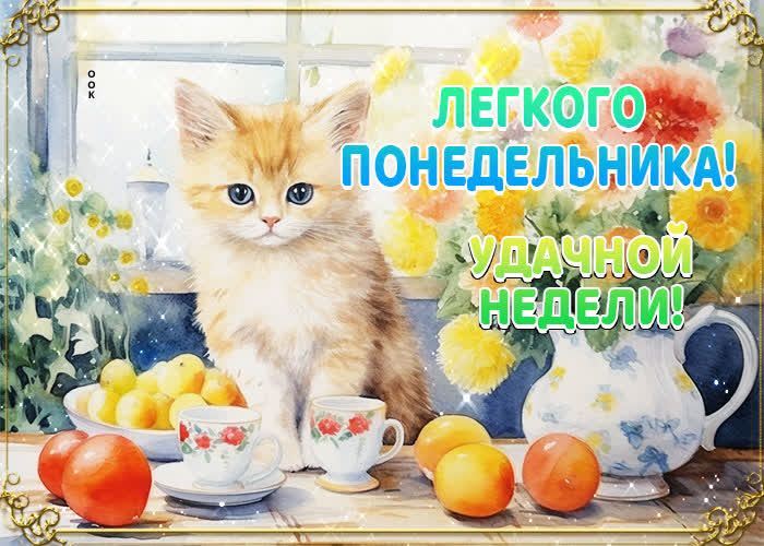 Picture превосходная гиф-открытка легкого понедельника! удачной недели