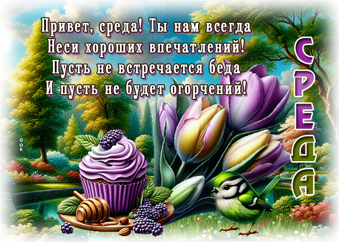 Postcard привет, среда! ты нам всегда неси хороших впечатлений