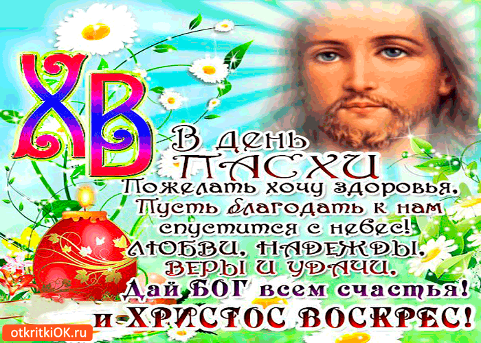 Картинка с днём пасхи - здоровья желаю