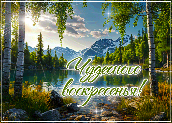 Postcard тёплая, милая весенняя открытка чудесного воскресенья