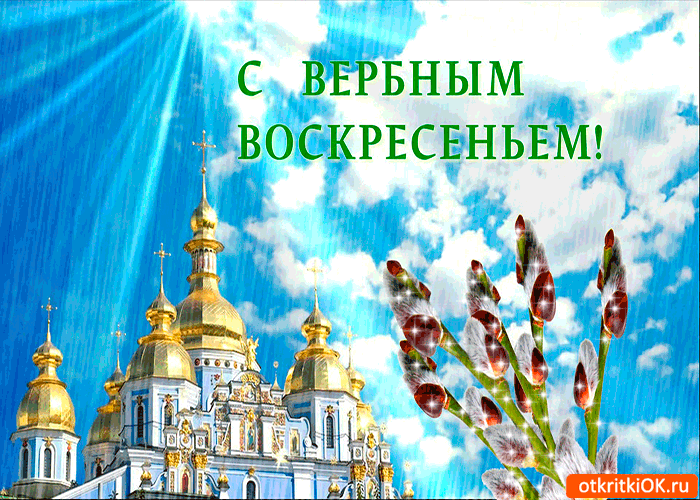 Картинка веточку вербы вам я дарю - вербное воскресенье