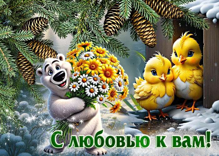 Postcard завораживающая открытка с любовью к вам