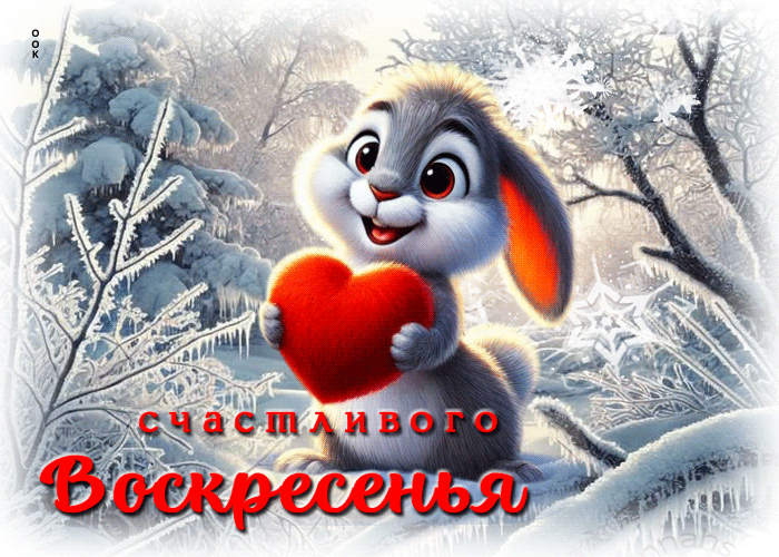 Picture завораживающая зимняя гиф-открытка счастливого воскресенья